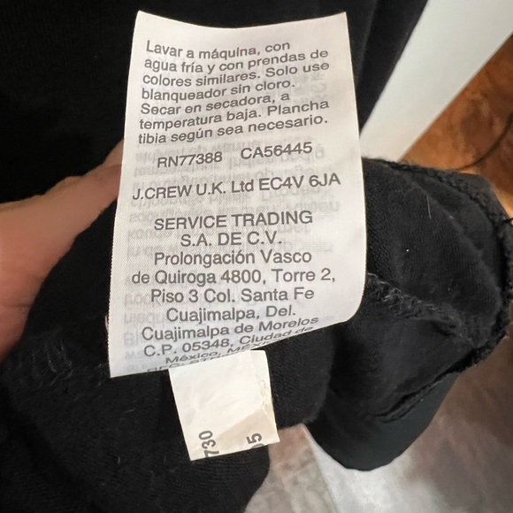 J. Crew Black Cotton Layered Long Sleeve Work Top - Picture 9 of 11